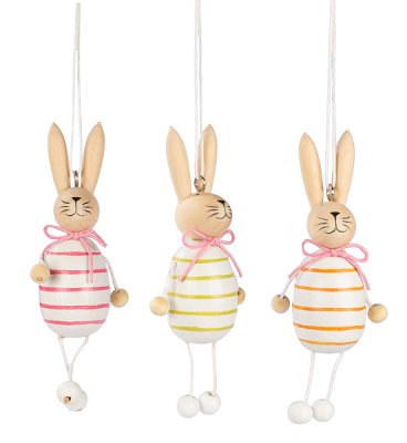 Anhänger Hase 3 sort.
