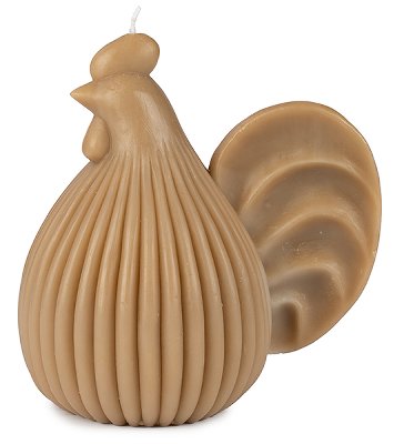 Kerze Huhn braun