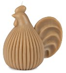 Kerze Huhn braun