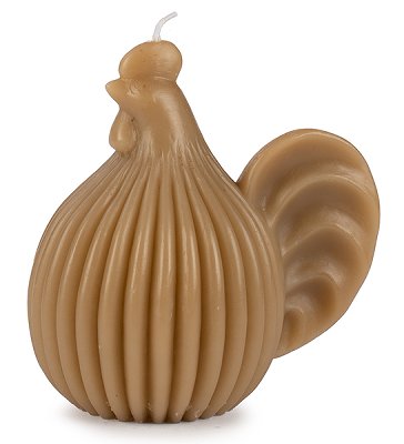 Kerze Huhn braun