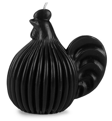 Kerze Huhn schwarz