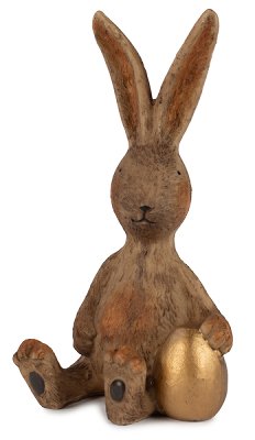 Hase sitzend mit Ei