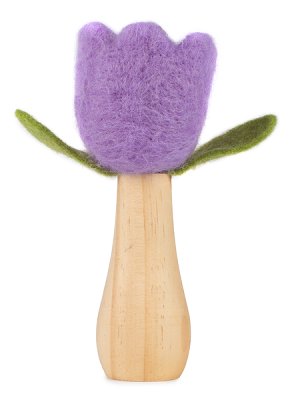 Tulpe auf Holzfuß lila