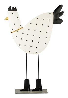Huhn weiß mit Tupfen