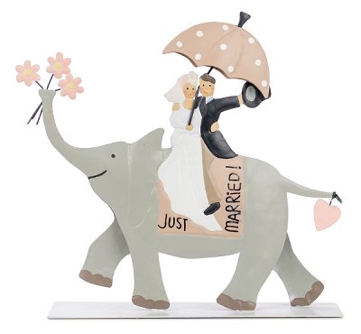 Brautpaar auf Elefant