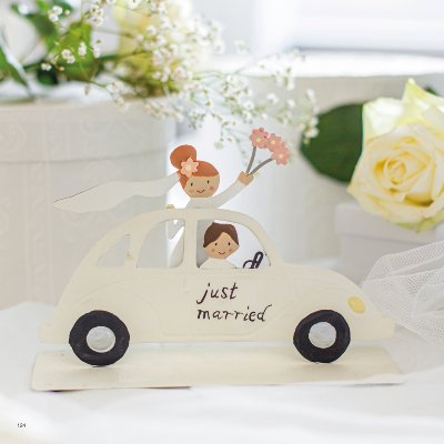 wedding in car 20x13 cm 4 pcs.