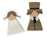 sposi pinza 2 ass. 8 cm, 12 pz.
