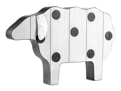 Sheep white with black dots
