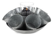 Schale für 7 Pflanzen + Teelicht ø7+35 cm VE 2